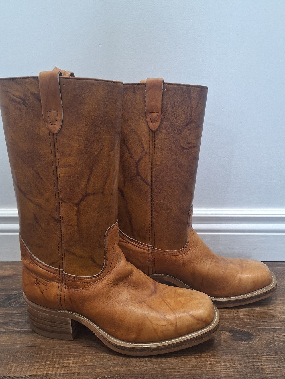 Vintage 70's Westex Leather Campus Boots, Mens Size 10 Or Womens 11.5